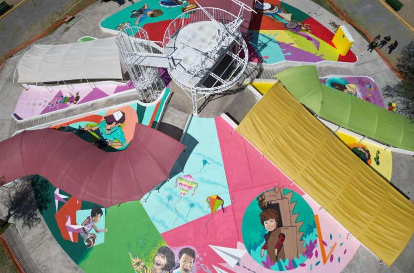  FINALIZAN TRABAJOS DE MURAL EN RESBALADERO DEL PARQUE VIVEROS