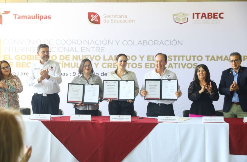  FIRMAN ACUERDO GOBIERNO MUNICIPAL E ITABEC PARA IMPULSAR A ESTUDIANTES NEOLAREDENSES