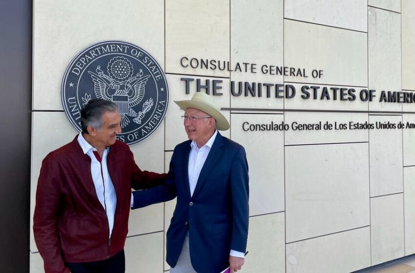  Américo y Ken Salazar fortalecen coordinación entre Tamaulipas y EU