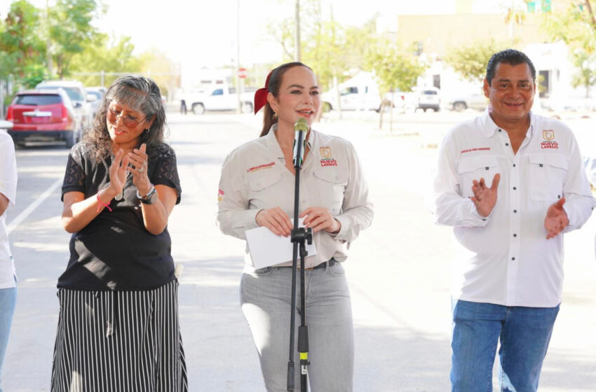 CARMEN LILIA CANTUROSAS ENTREGA OBRAS DE REPAVIMENTACIÓN EN LA COLONIA EL CAMPANARIO