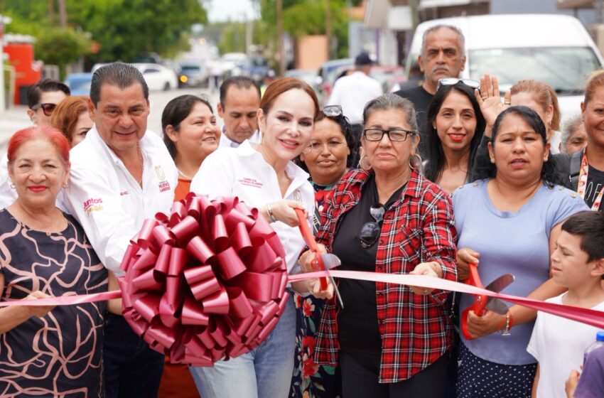  ENTREGA CARMEN LILIA CANTUROSAS OBRAS DE PAVIMENTACIÓN Y RECARPETEO EN CUATRO COLONIAS AL PONIENTE DE NUEVO LAREDO
