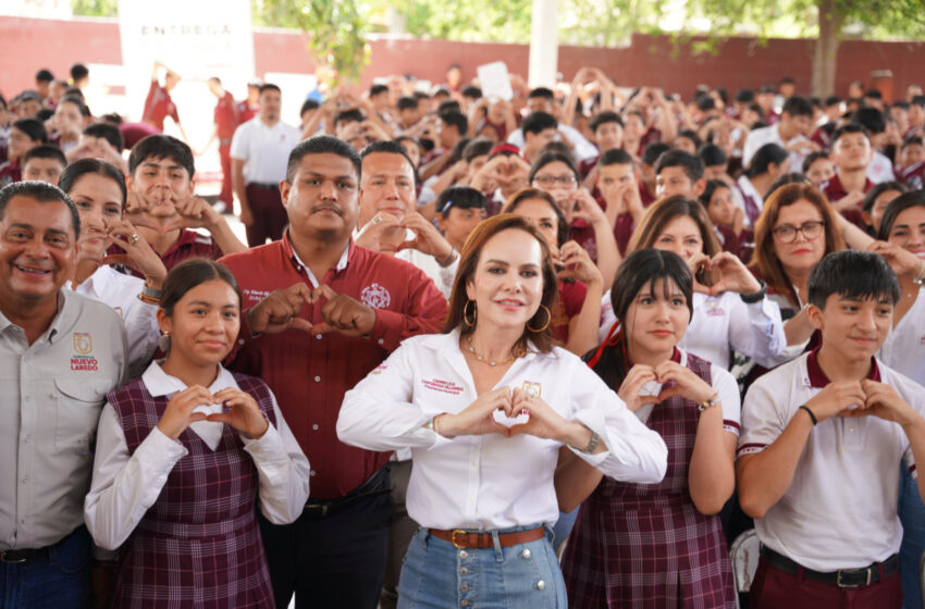  ALCALDESA CARMEN LILIA CANTUROSAS TRANSFORMA INFRAESTRUCTURA DE SECUNDARIAS TÉCNICAS DE NUEVO LAREDO