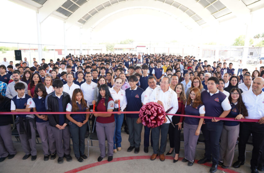  TRANSFORMA ALCALDESA CARMEN LILIA CANTUROSAS INFRAESTRUCTURA EDUCATIVA EN LA PREPARATORIA CBTIS 137